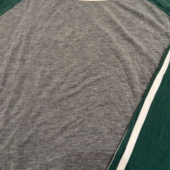 Hollister long sleeve T grey with green and white strips -size M - Picture 2 of 5